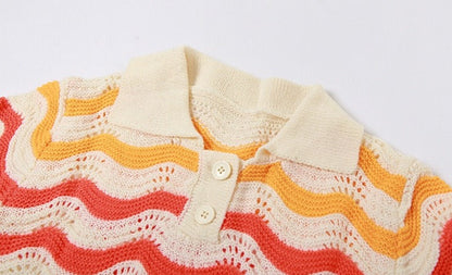 Never Basic Wave Knit Set Fashion Closet Clothing