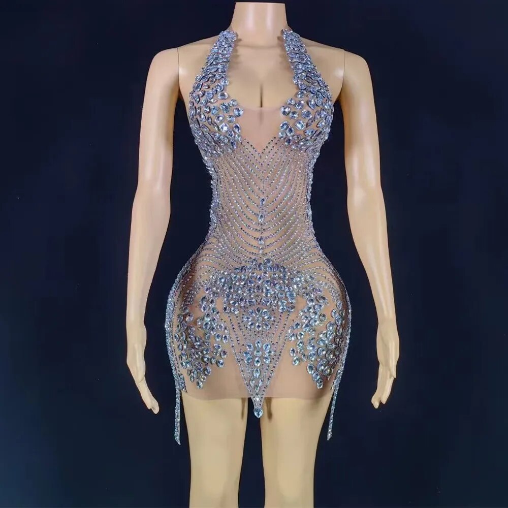 Nova Rhinestone Backless Dress Nova Rhinestone Backless Dress