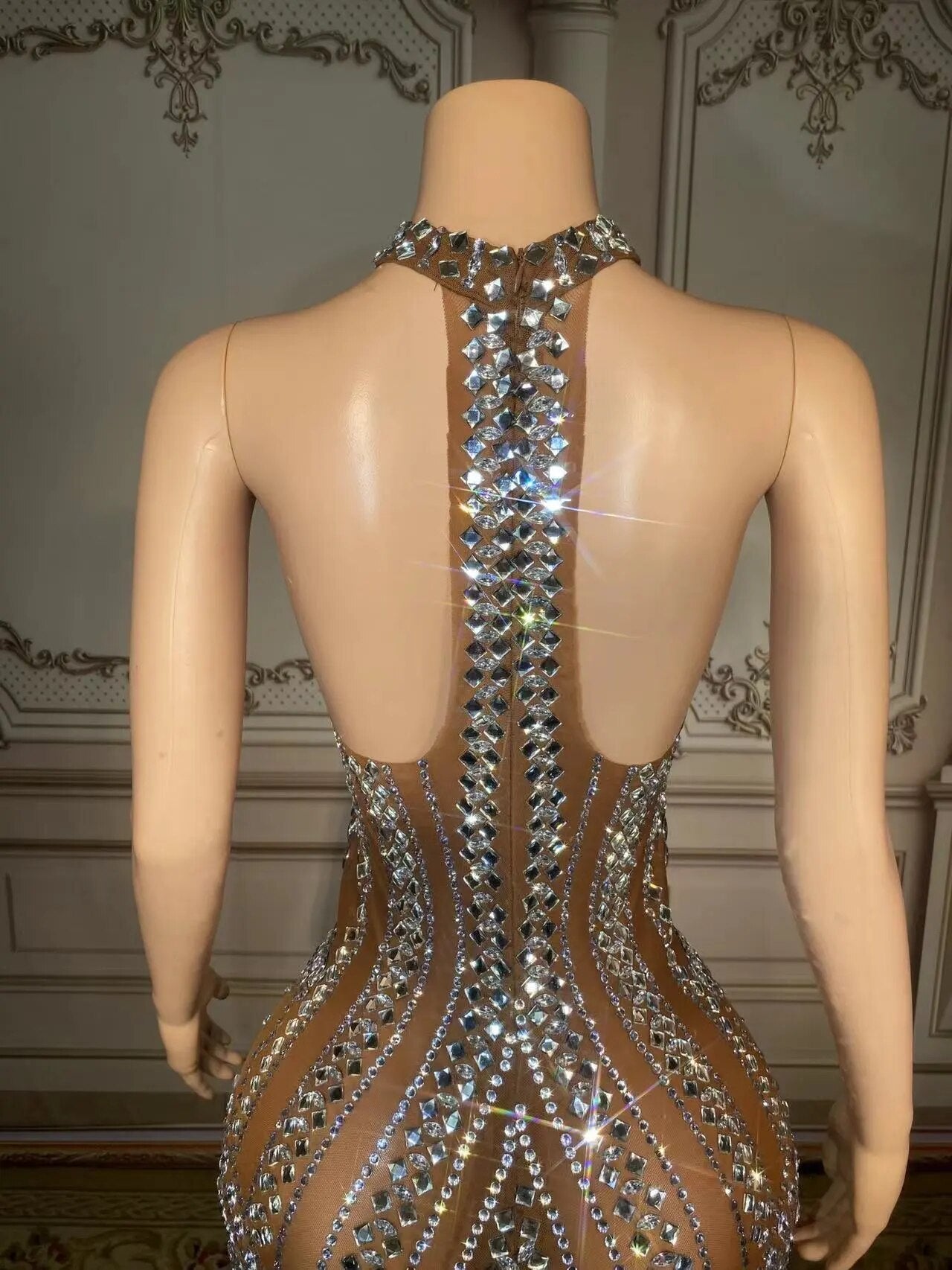 Nude Aesthetic Mesh Dress Fashion Closet Clothing