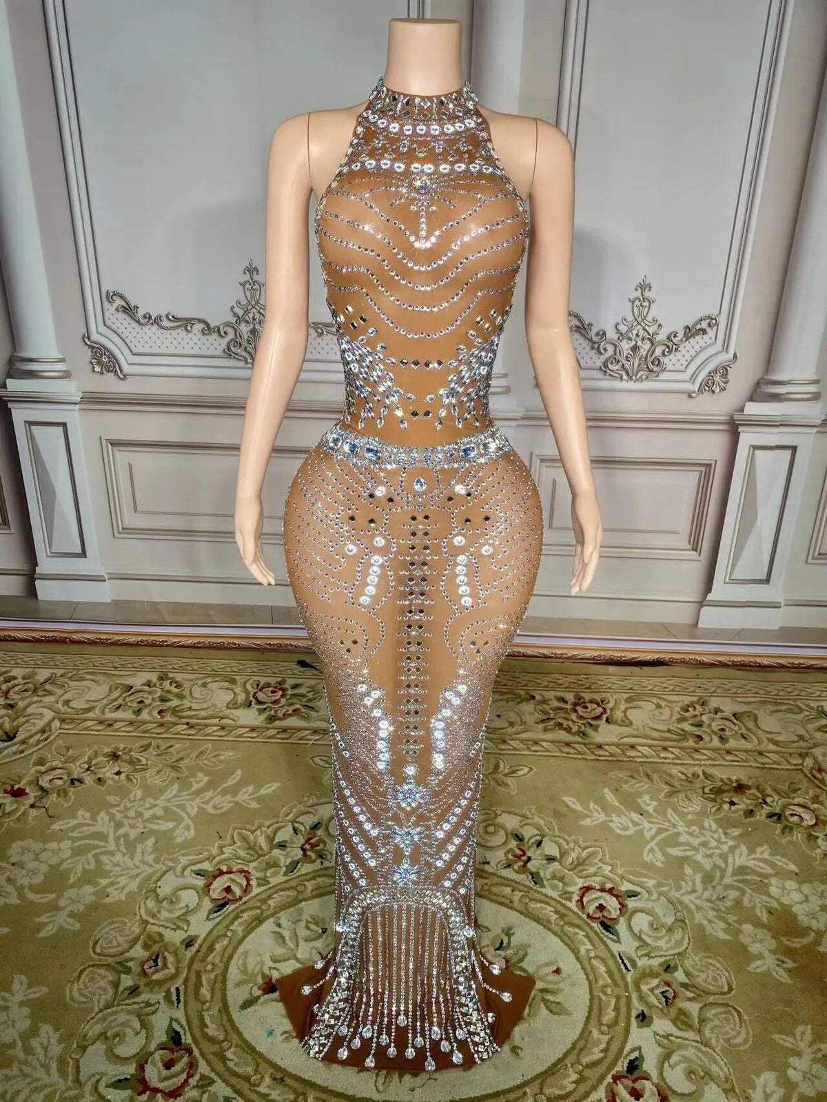 Nude Aesthetic Mesh Dress Fashion Closet Clothing