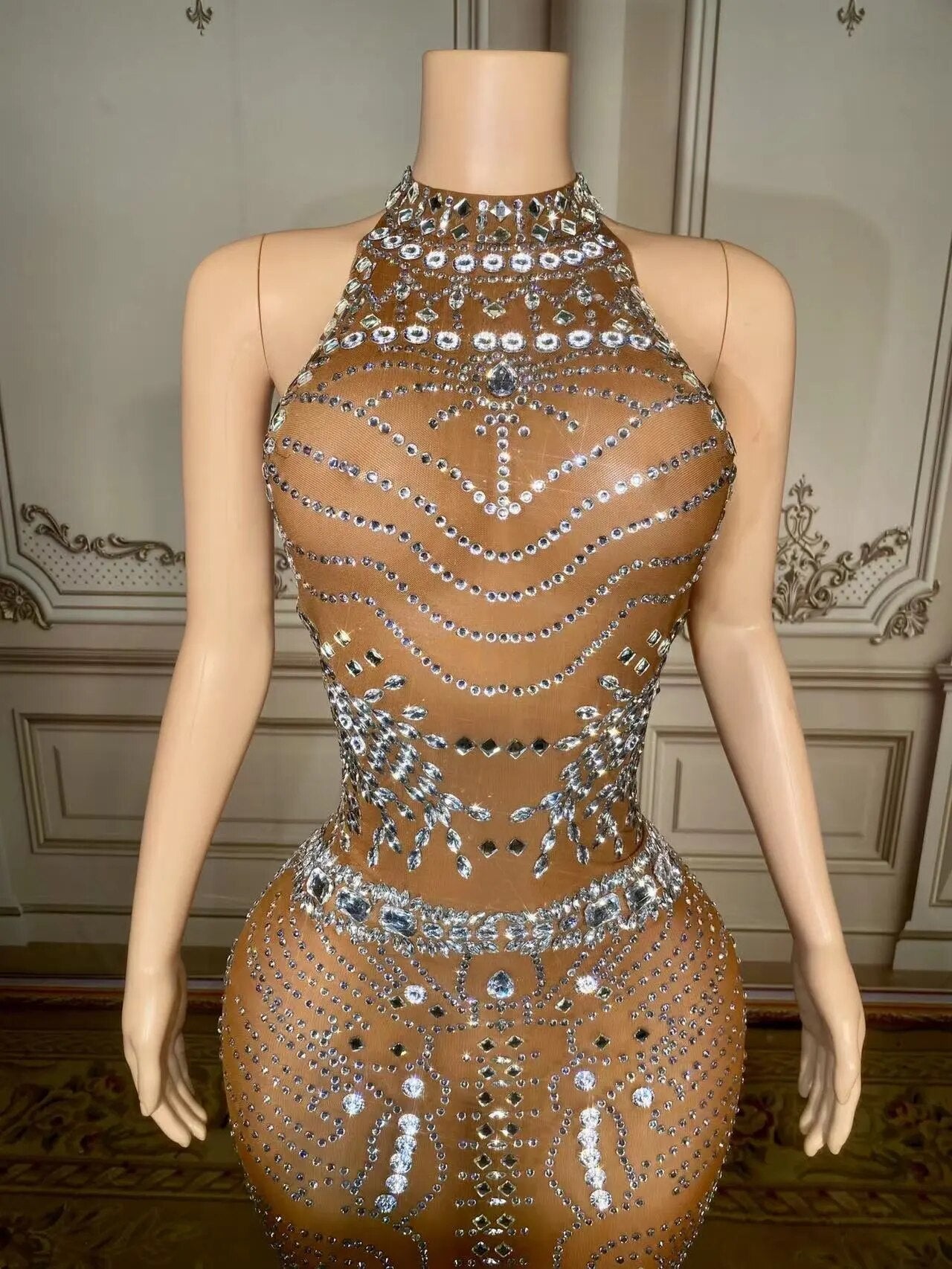 Nude Aesthetic Mesh Dress Fashion Closet Clothing