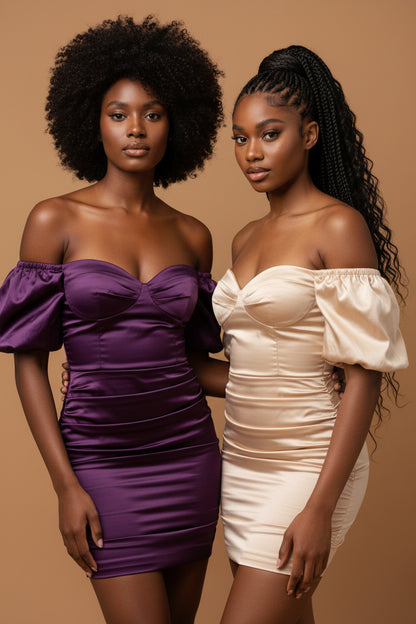 Velouria Strapless Wrap Bodycon Dress