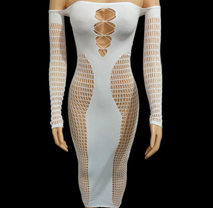 Caroline Mesh Maxi Dress