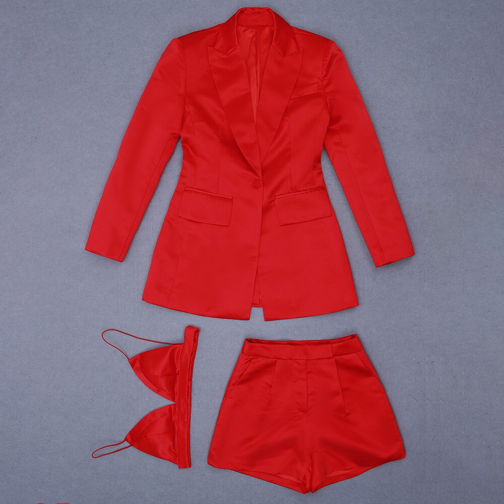Obsession Sexy 3pcs Set- Red Fashion Closet Clothing