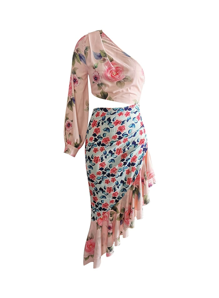 Olivira Ruffle Maxi Skirt Set Fashion Closet Clothing