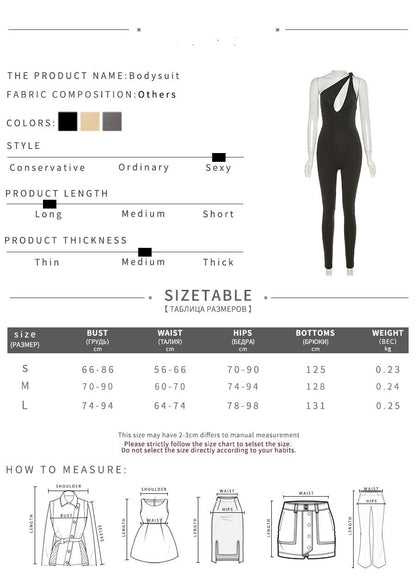 One-Shoulder Sexy Jumpsuit Fashion Closet Clothing