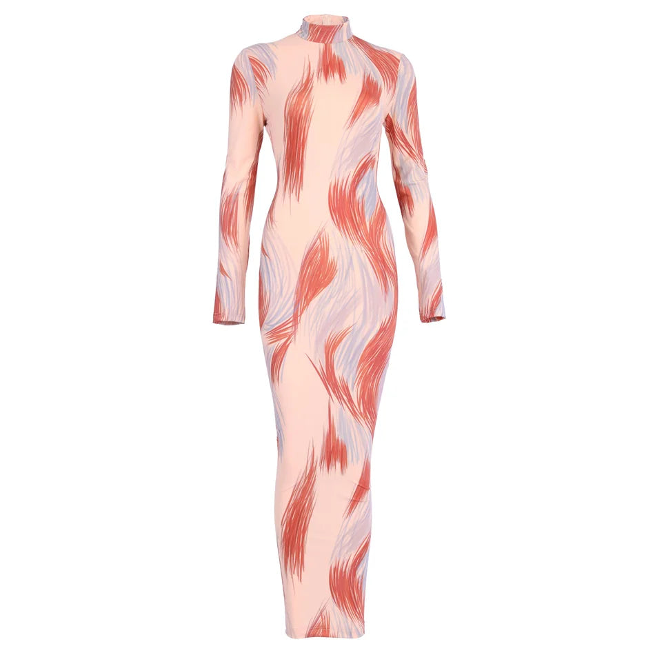 Optical Illusion Maxi Dress Fashion Closet Clothing