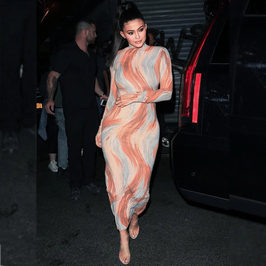 Optical Illusion Maxi Dress Fashion Closet Clothing