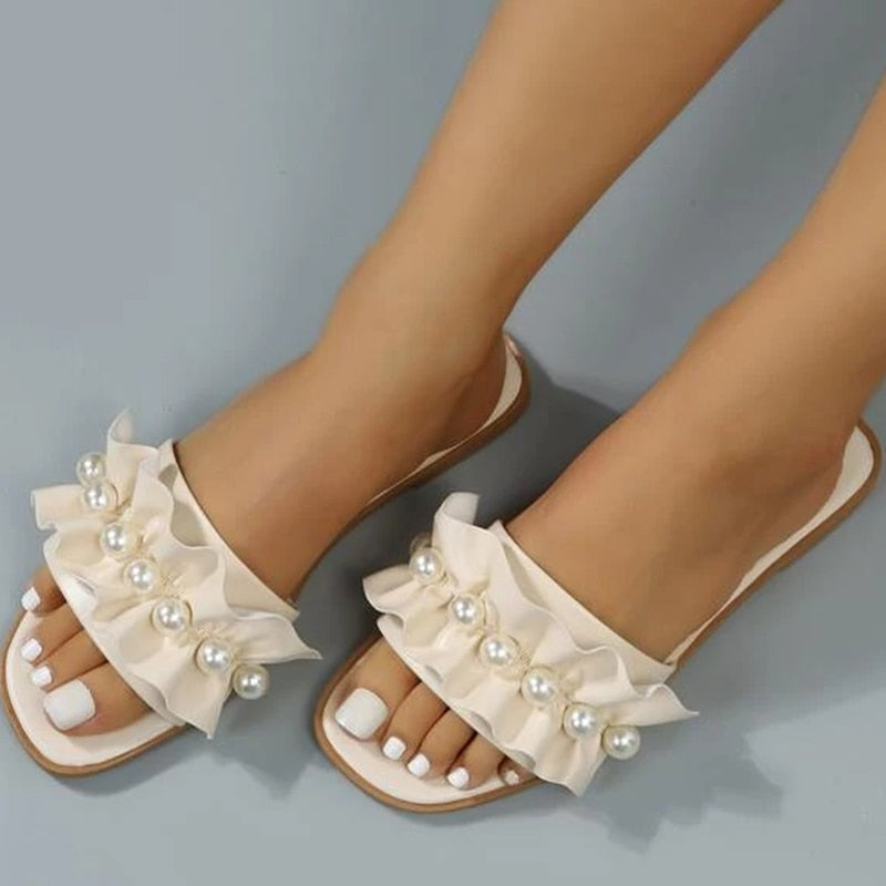 Girls Kids Children Lady Shoes Summer Cross-Border Fashion design Flat  Sandals Straps Sequined Beads Pearl Adjustable Buckle Big Bow Tie Cute  Elegant Sandals - China Girl's Shoes and Girl's Flat Sandals price |