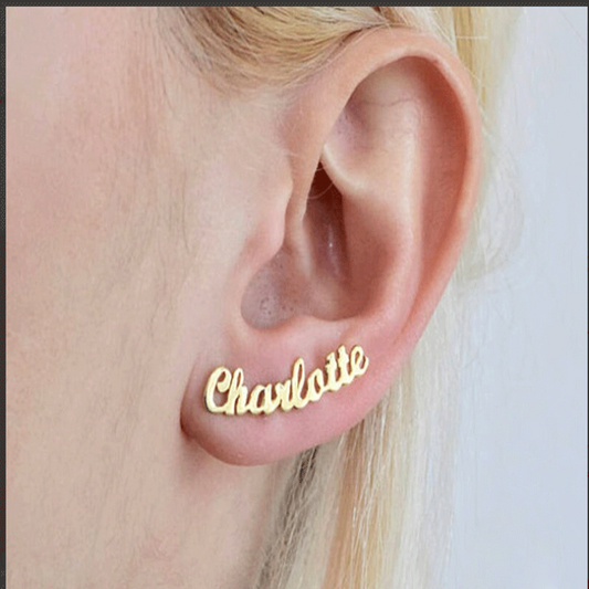 Personalized Custom Name Earrings Fashion Closet Clothing