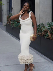 Phae Knit Bodycon Tassel Dress Fashion Closet Clothing