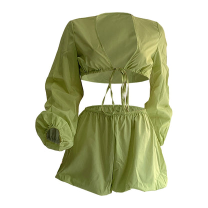 Picnic Day Short Set - Green Fashion Closet Clothing