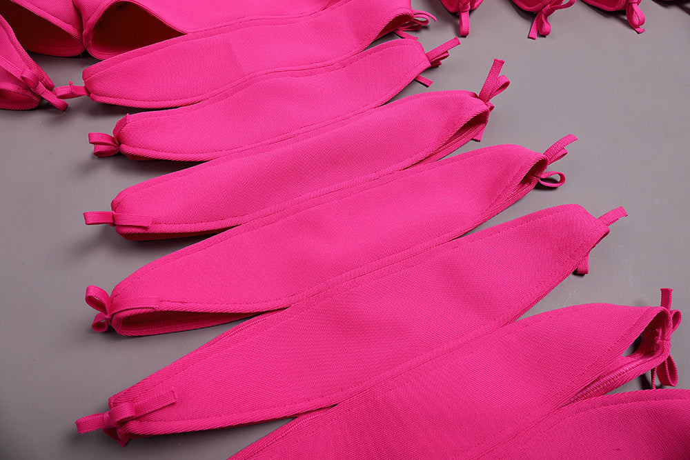 Pink Cuts Mini Bandage Dress Fashion Closet Clothing