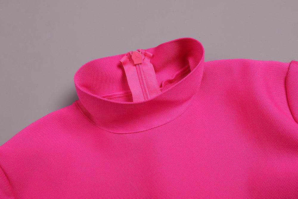 Pink Cuts Mini Bandage Dress Fashion Closet Clothing
