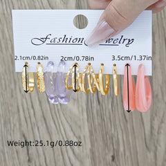 Retro Earrings Set Fashion Closet Clothing