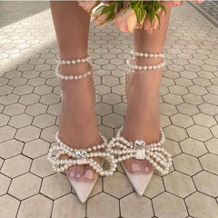 Rhinestone Butterfly-Knot High Heels Fashion Closet Clothing