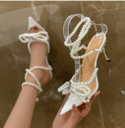 Rhinestone Butterfly-Knot High Heels Fashion Closet Clothing