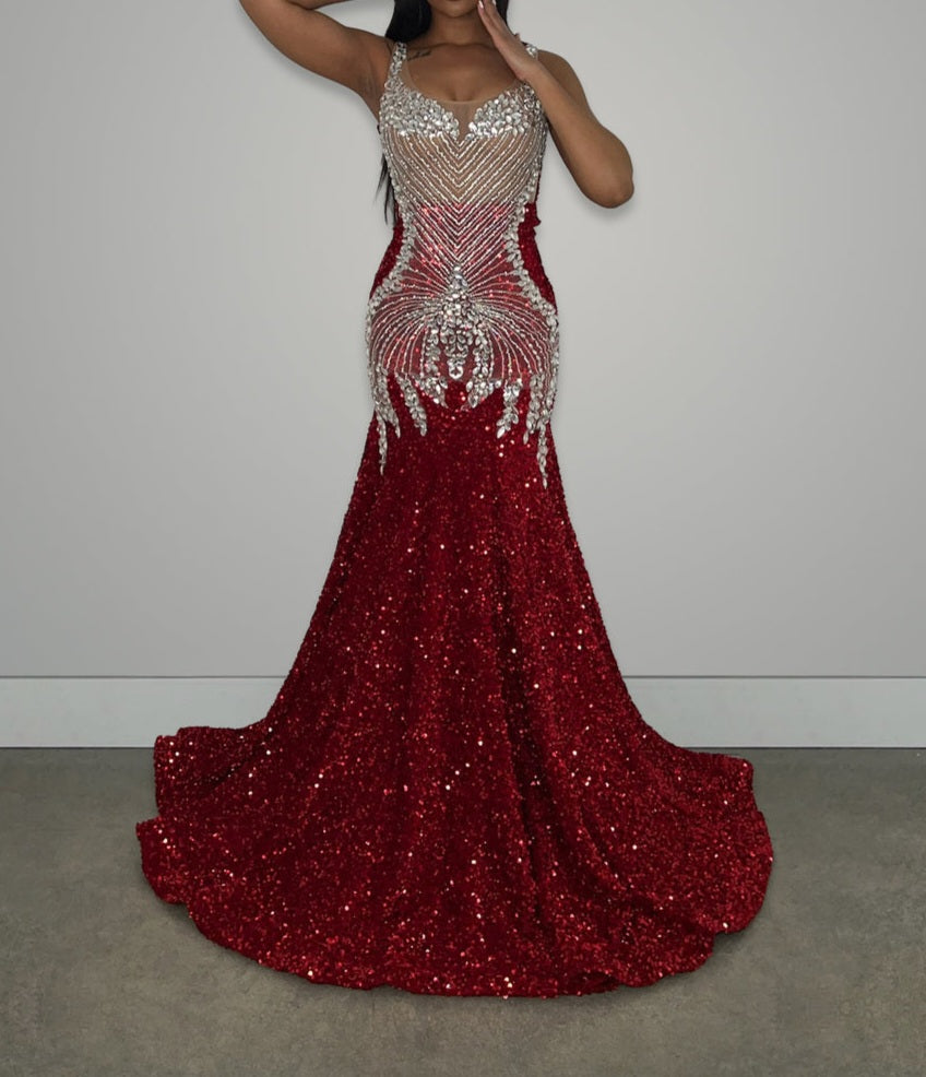 Rissa Sheer Mesh Mermaid Dress Fashion Closet Clothing