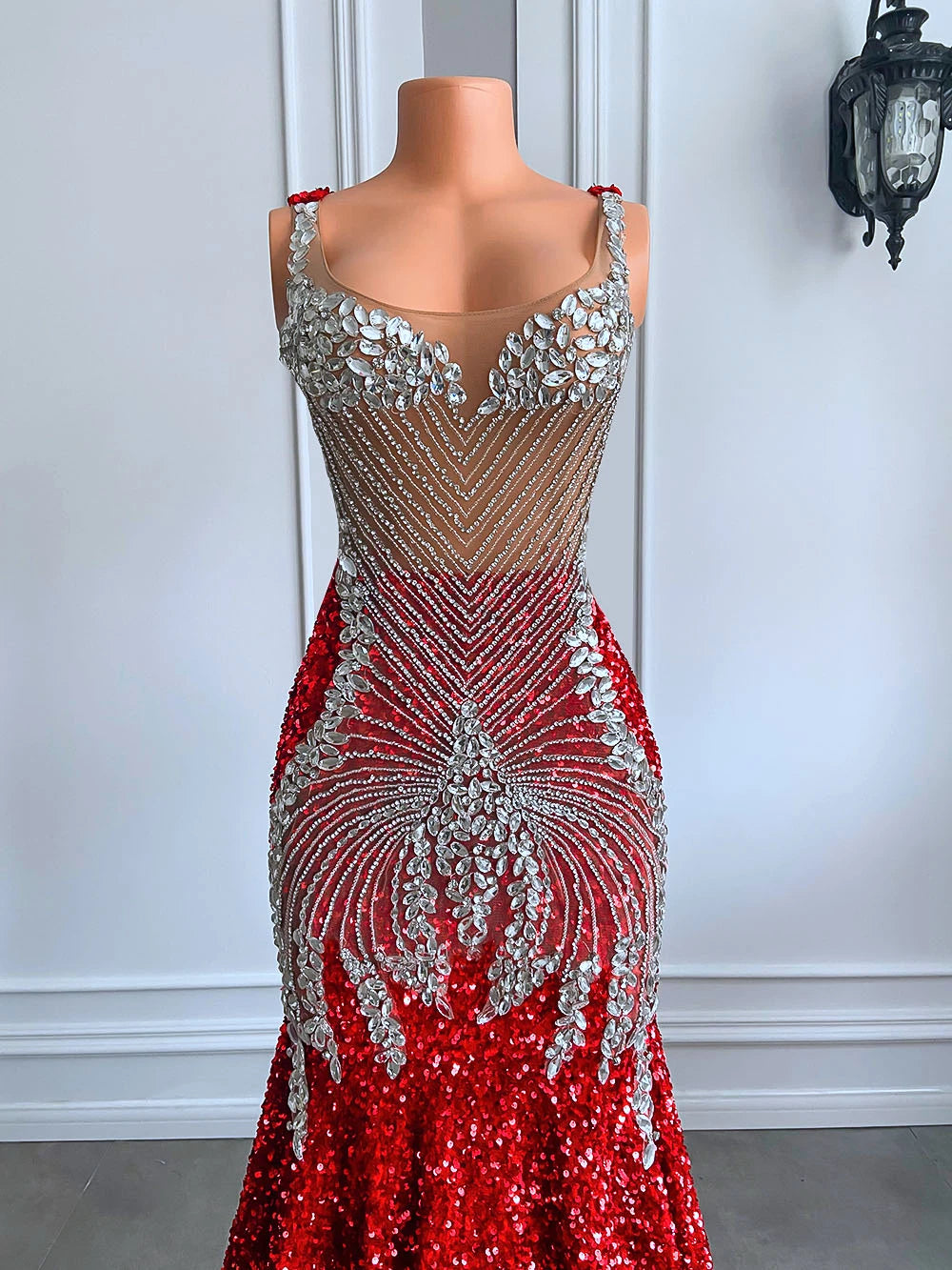 Rissa Sheer Mesh Mermaid Dress Fashion Closet Clothing