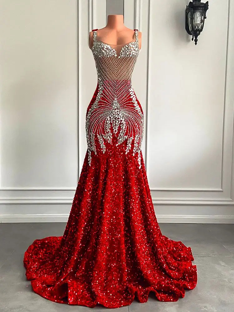 Rissa Sheer Mesh Mermaid Dress Fashion Closet Clothing