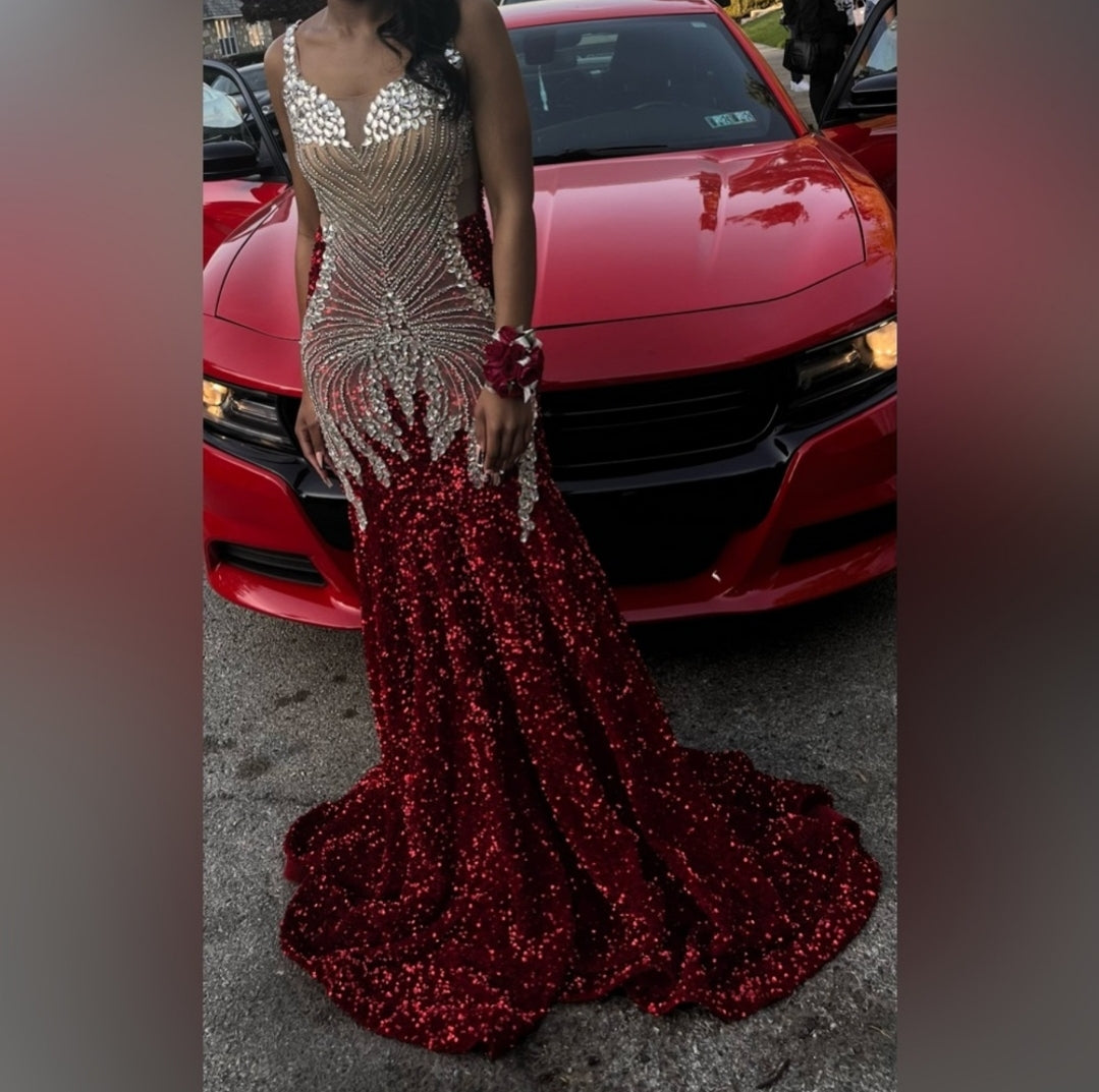 Rissa Sheer Mesh Mermaid Dress Fashion Closet Clothing