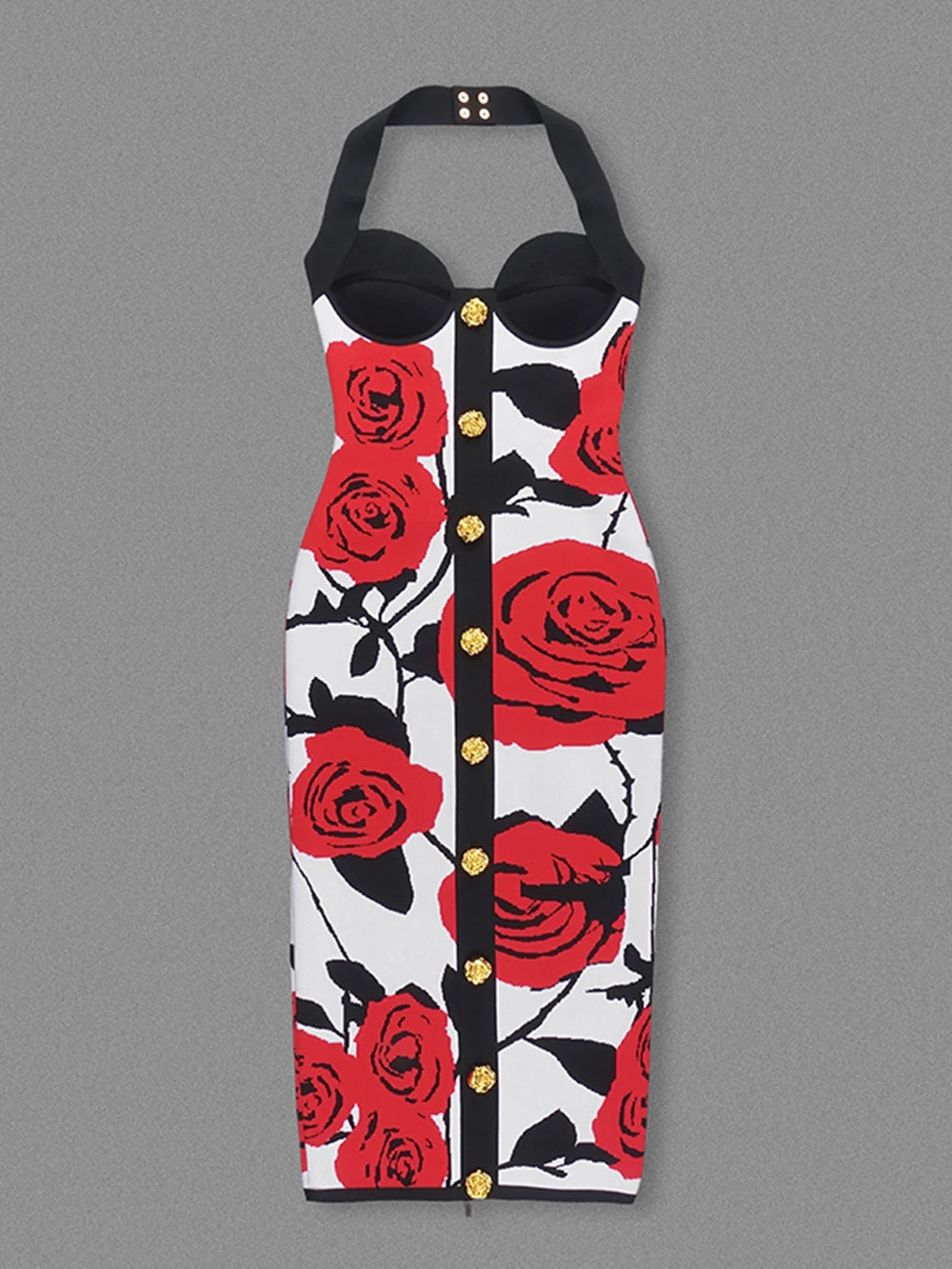 Roses Are Red Bandage Midi Dress Fashion Closet Clothing