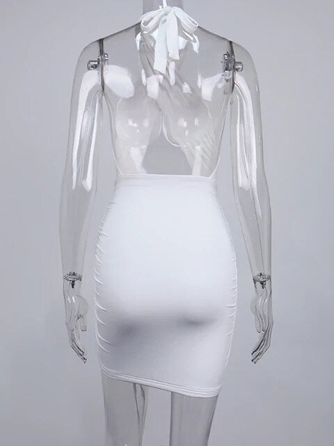 Ruched Bodycon Drawstring Mini Dress Fashion Closet Clothing
