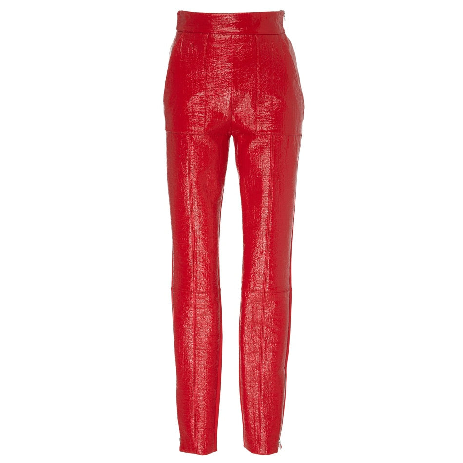 Ryssa Satin Pants Set- Red Fashion Closet Clothing