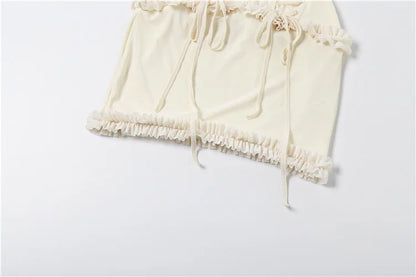Neka Ruffles Mesh Mini Dress