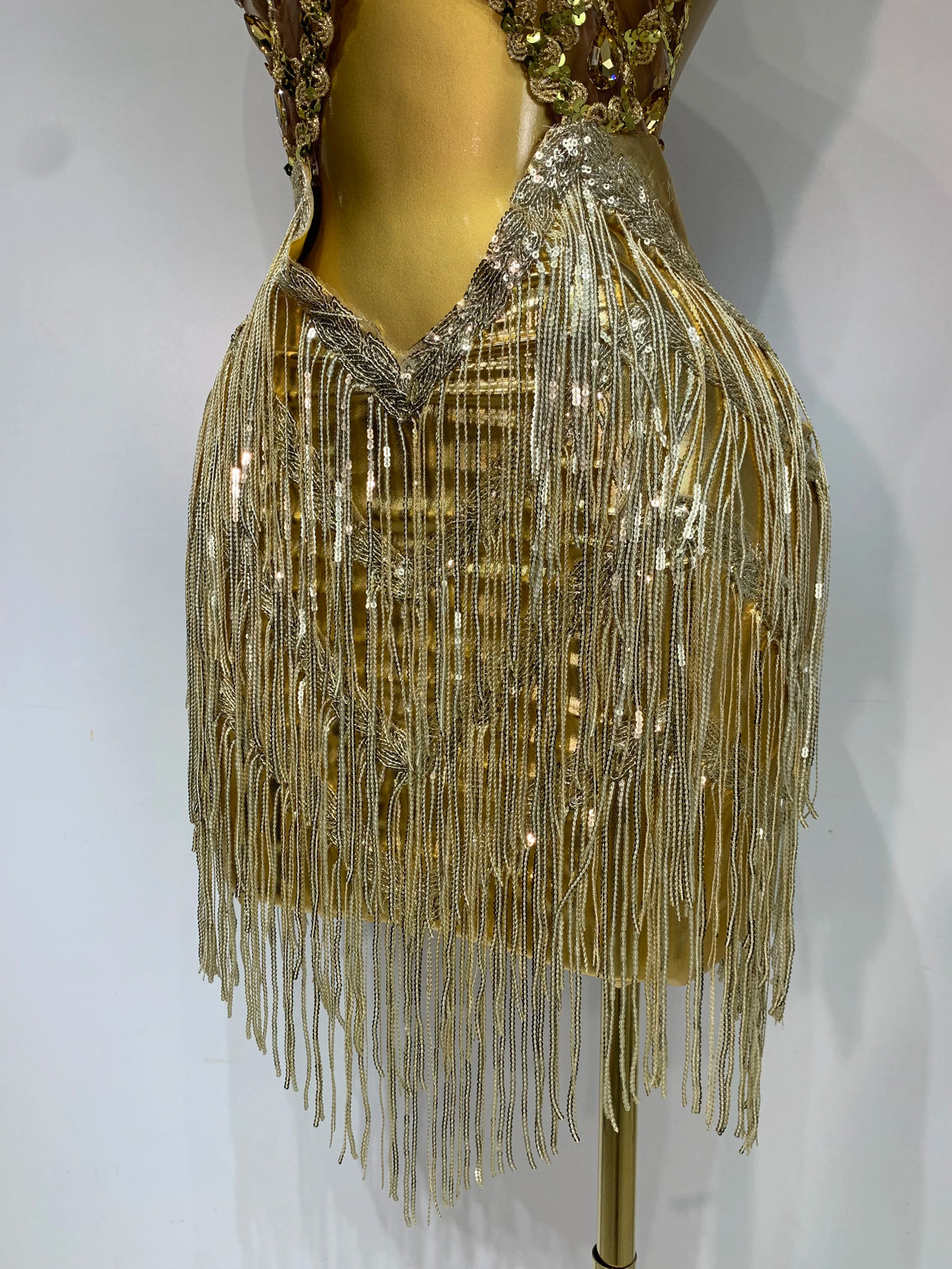 Dee Rhinestone Tassel Dress