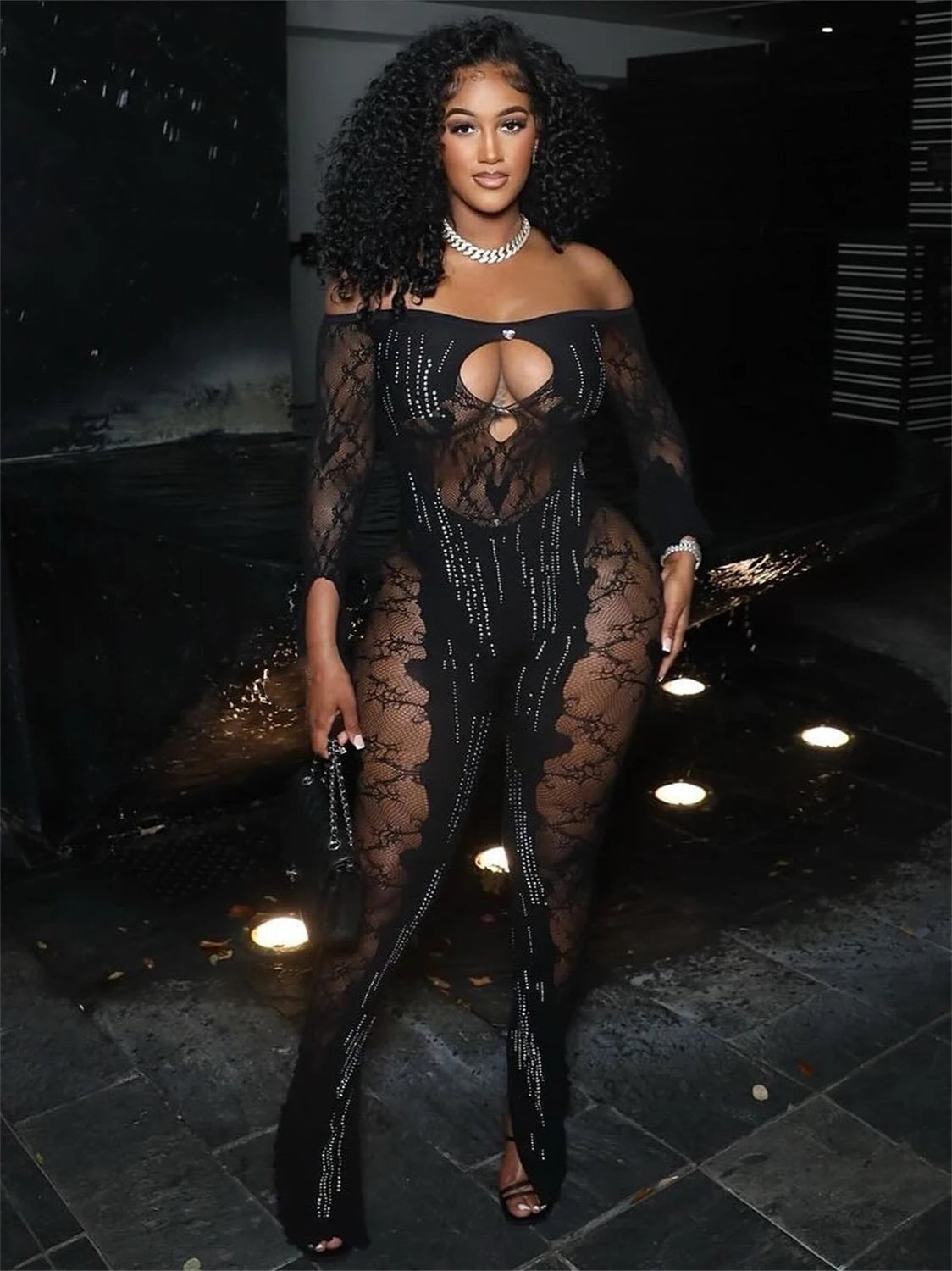 Yna Rhinestone Jumpsuit