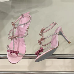 Crystal Butterfly-Knot High Heels