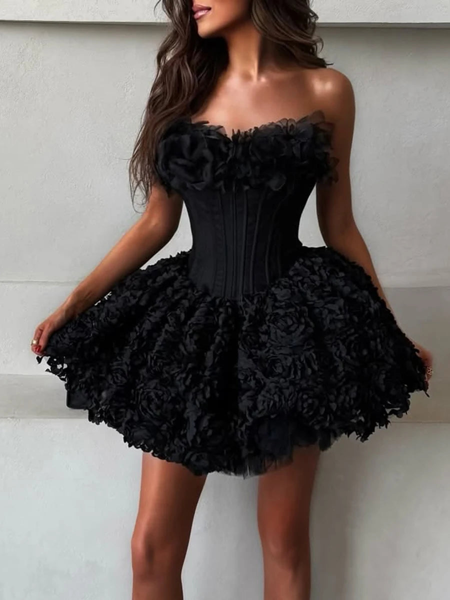 Princessa Floral Vorset Mini Dress