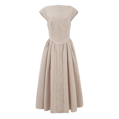 Modern Pleated Midi Dress