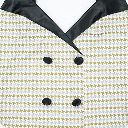 Cape Houndstooth Bodysuit Set