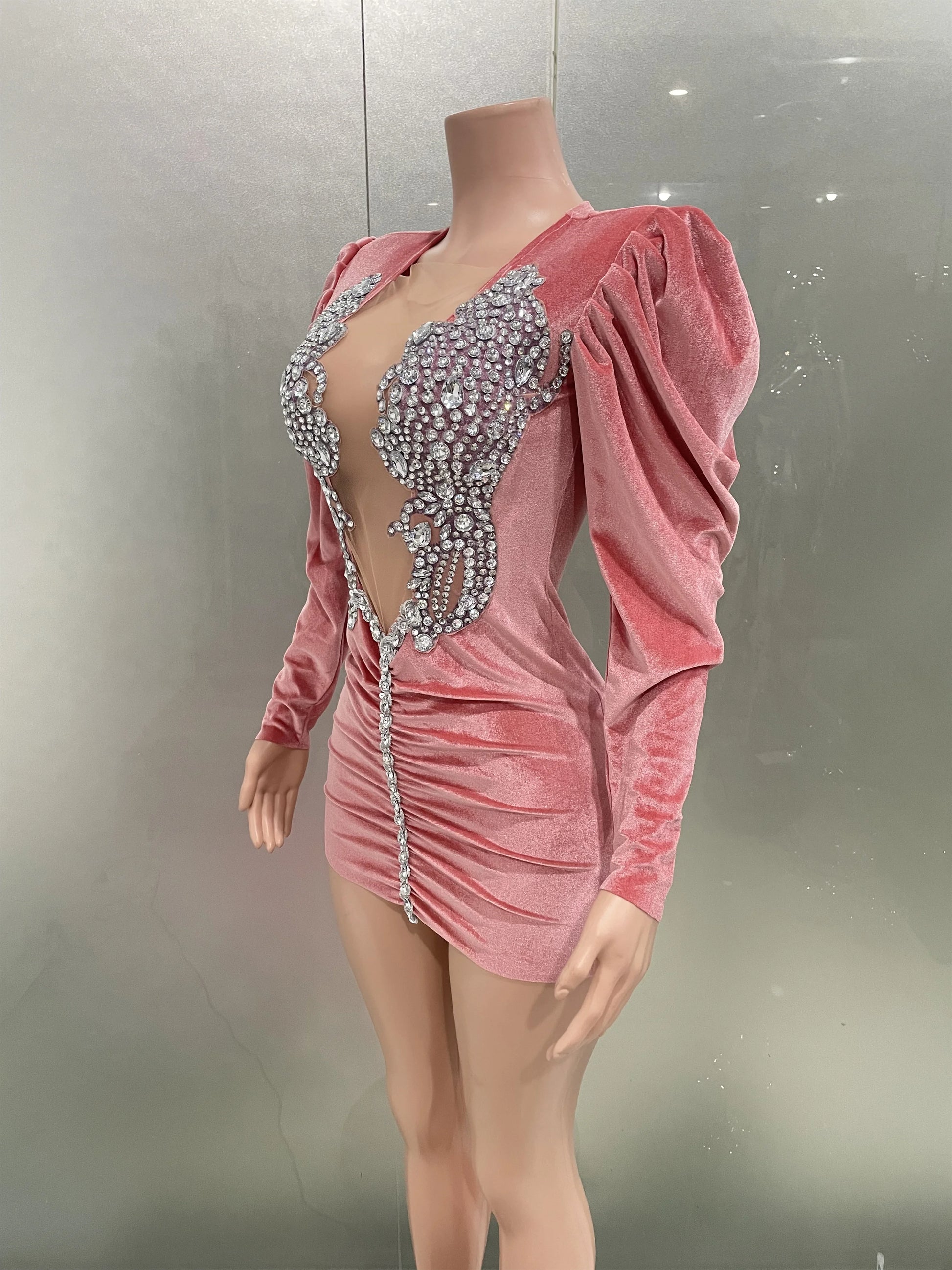 hot pink velvet mini dress DRESS AFTER PARTY PADS Pink Velvet