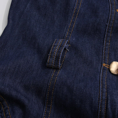 Belted Retro Denim Mini Dress