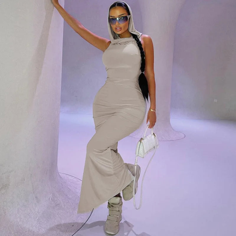 Hooded Maxi Dress
