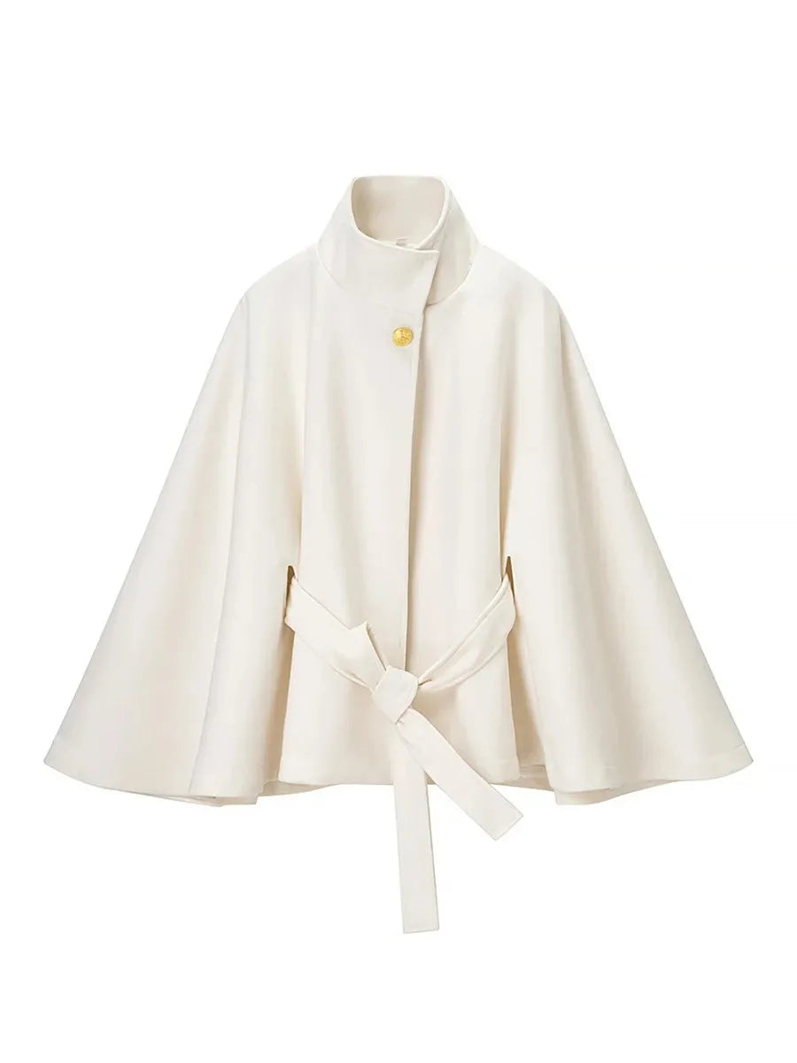Luxurious Wool Stand Collar Coat