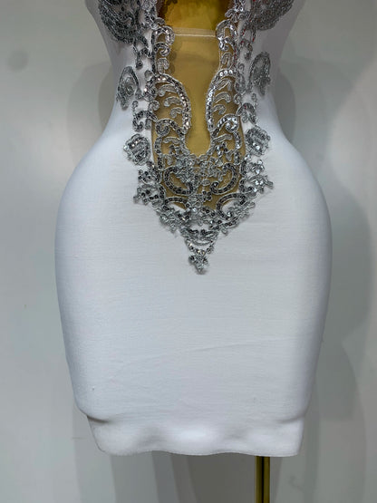 Merynda Sequin Bandage Mini Dress