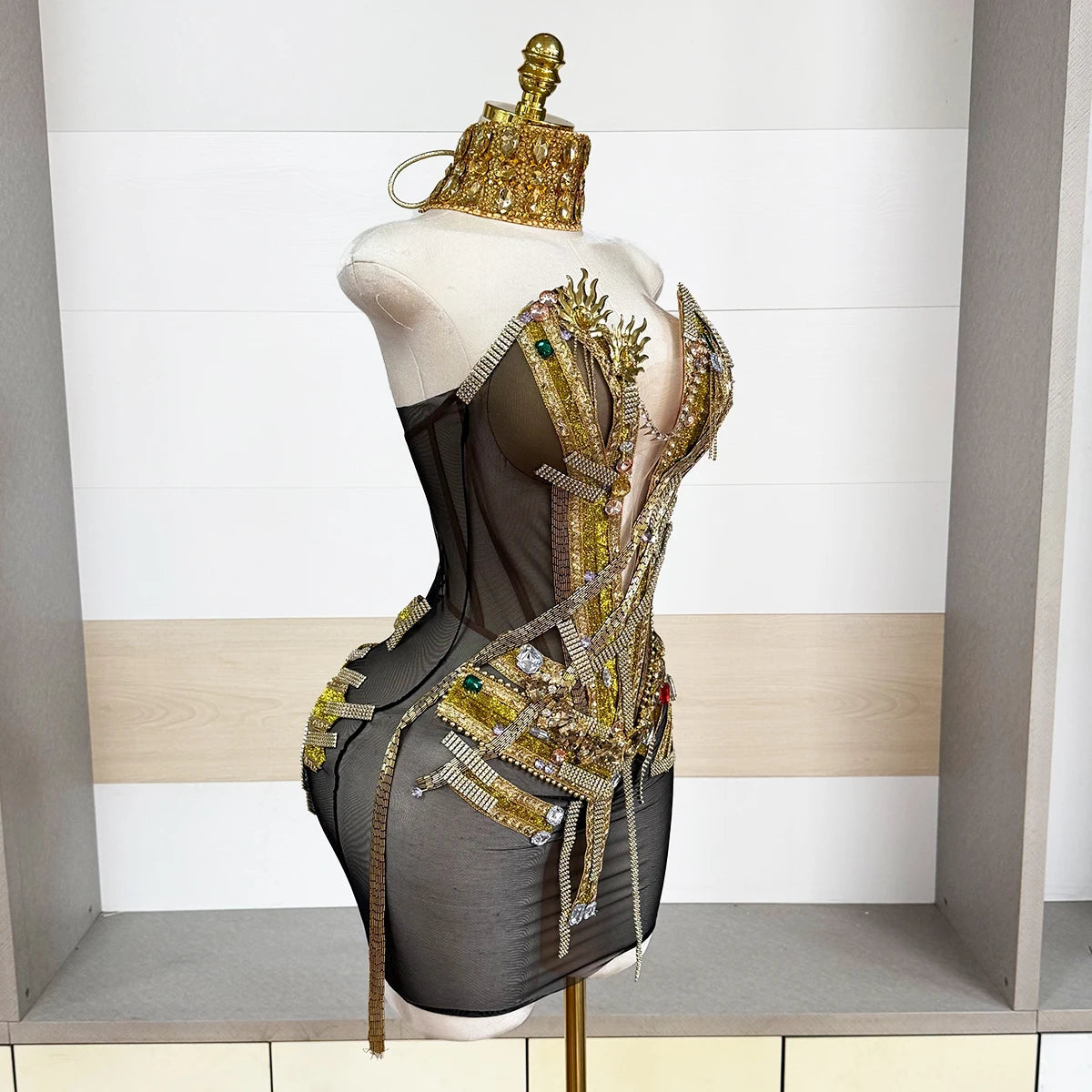 Shawna Rhinestone Corset Mini Dress