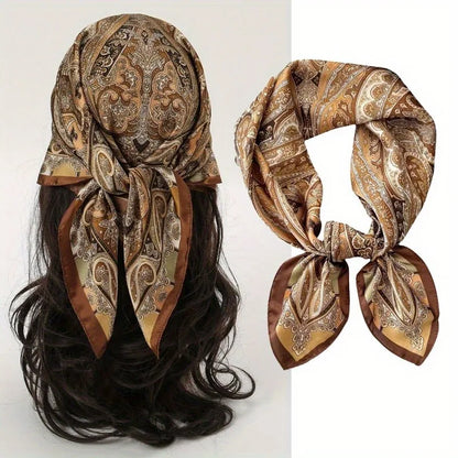 Houndstooth Printed Vintage Headscarf
