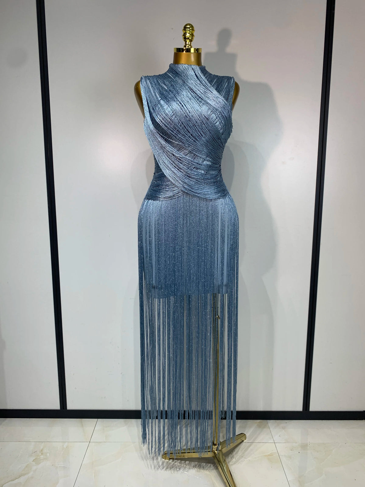 Izabella Tassel Bandage Maxi Dress