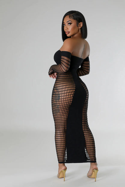 Caroline Mesh Maxi Dress