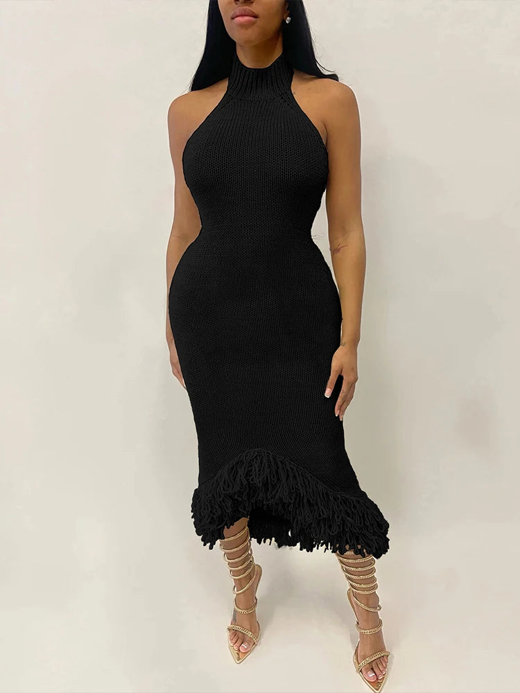 Loren Knit Tassel Dress