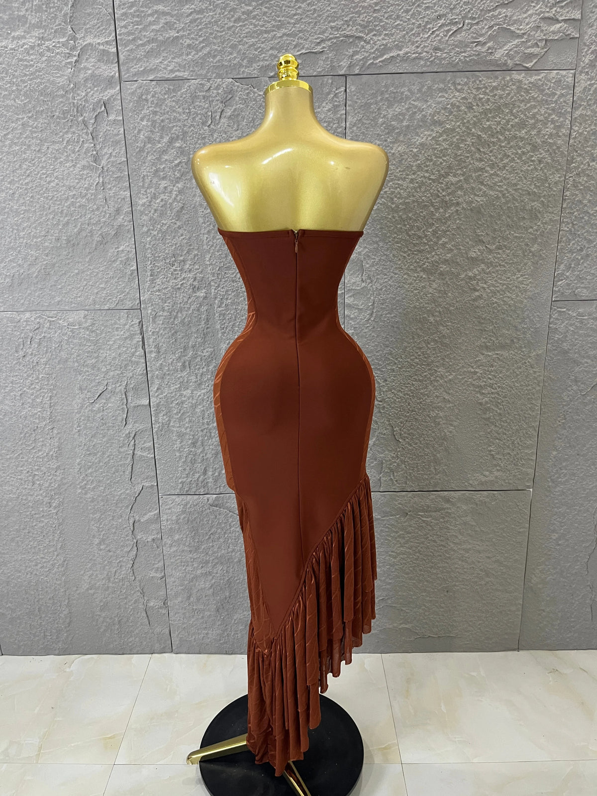 Brownie Asymmetrical Bandage Dress