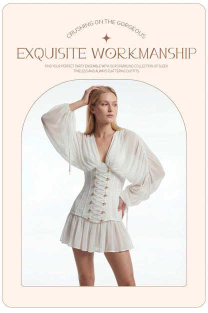 Nessa Chiffon Corset Mini Dress