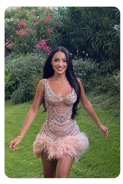 Sparkling Feather Dress