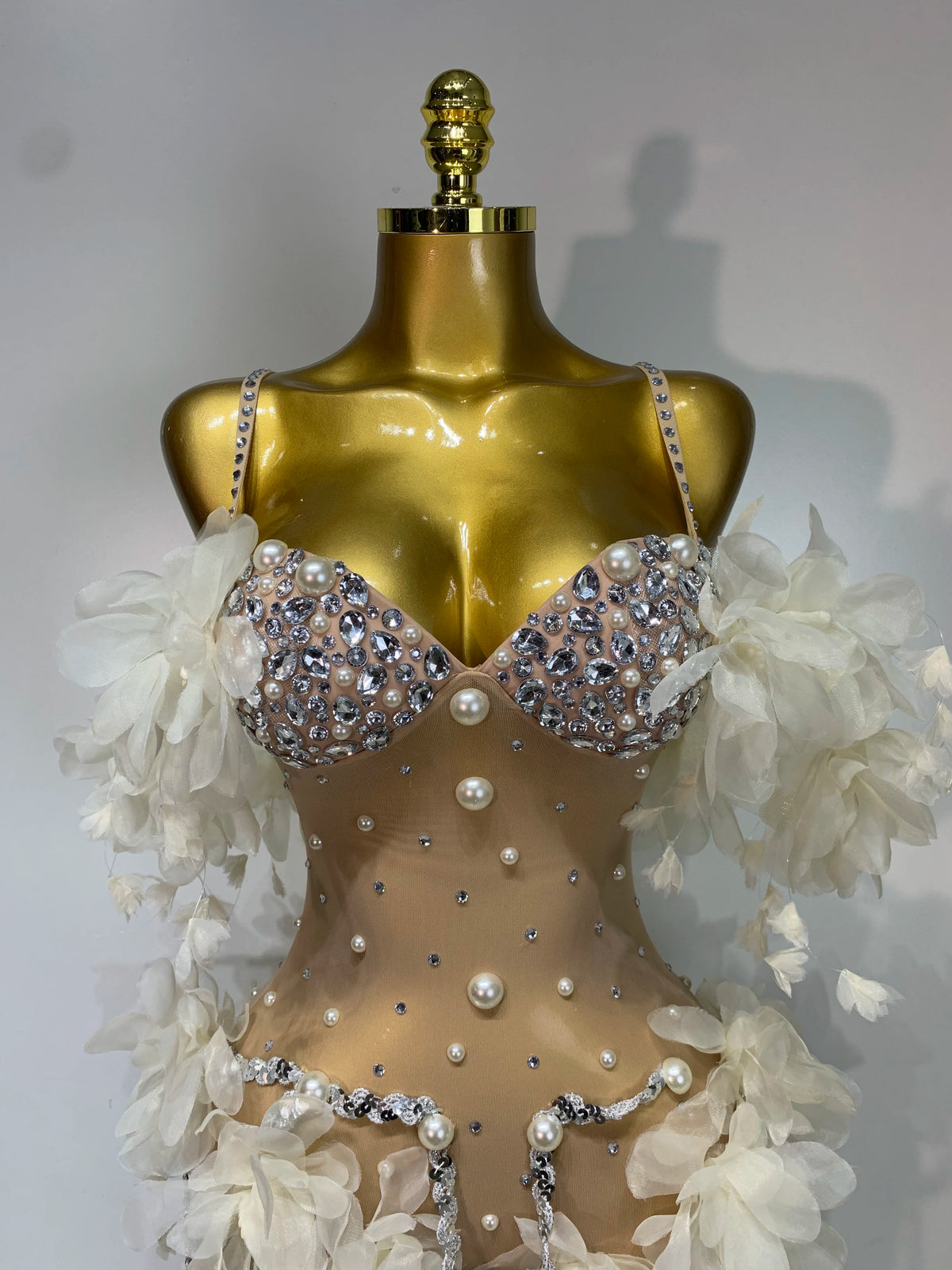 Theresa Rhinestone Fringe Bodysuit