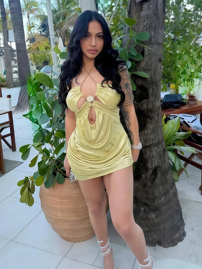 Roxanne Ruched Mini Dress